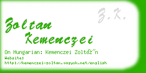 zoltan kemenczei business card